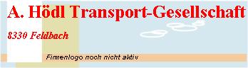A. Hödl Transport-Gesellschaft m.b.H. Branding