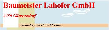 Baumeister Lahofer GmbH Branding